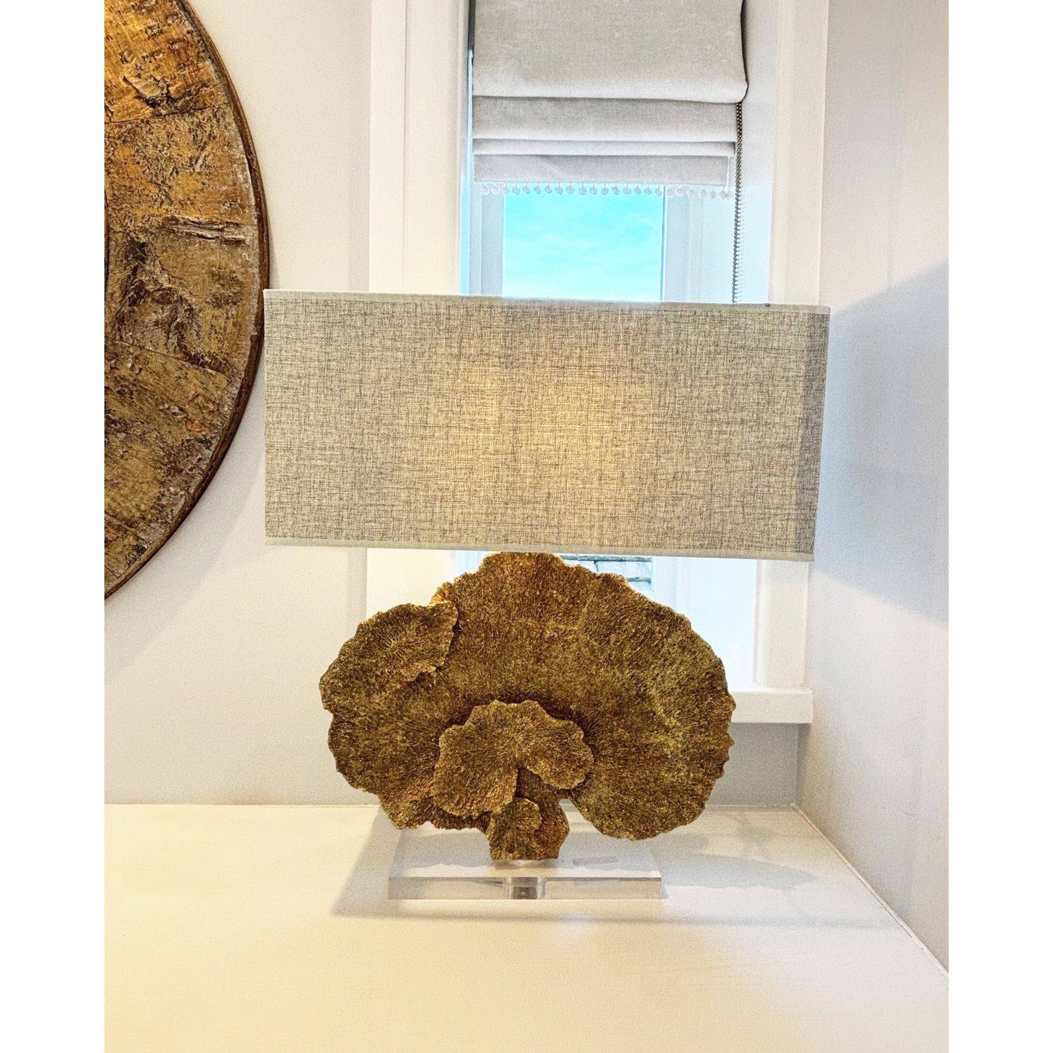 Gold Coral Base Detail Lamp